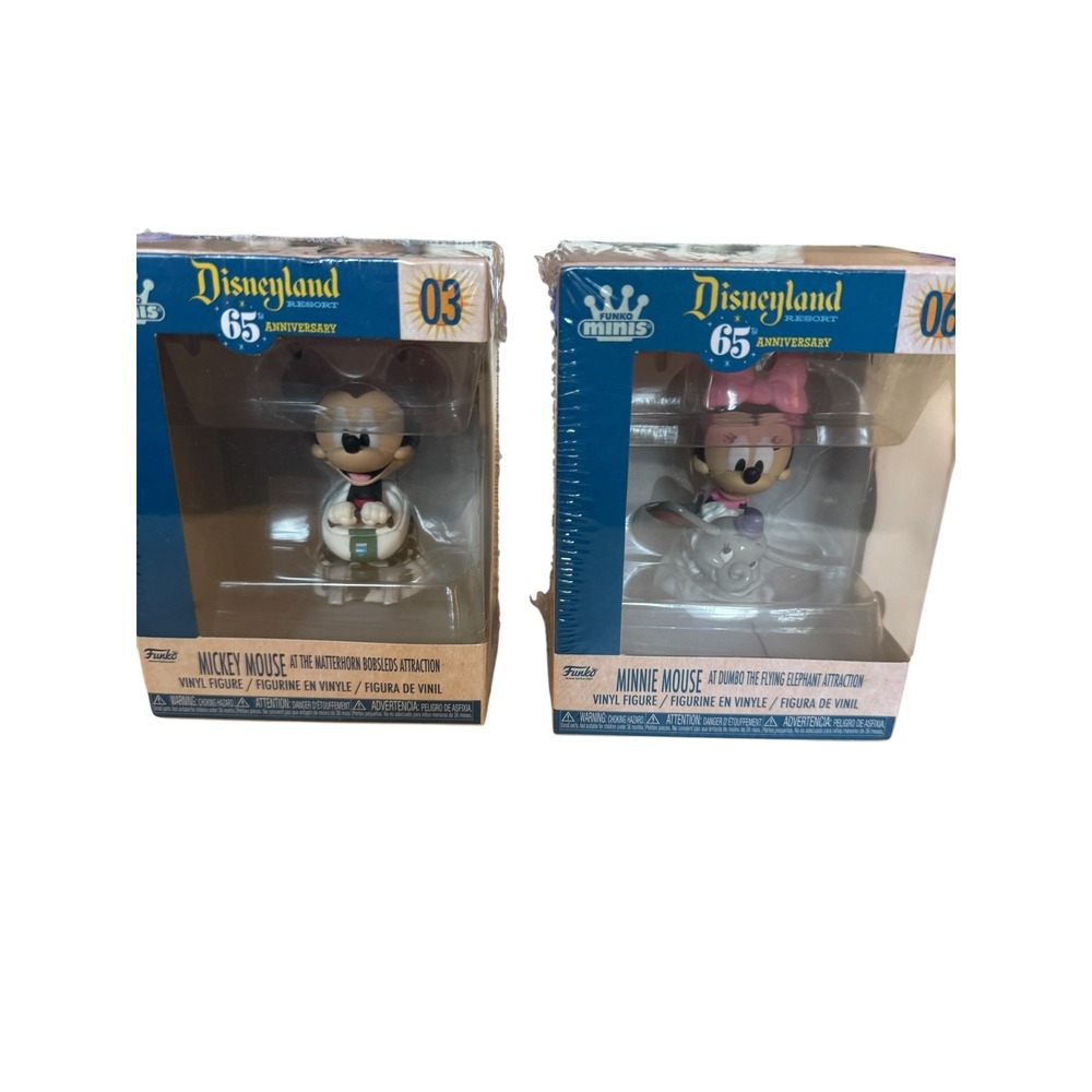 Funko Minis Disneyland 65th Anniversary Mickey Matterhorn Minnie Dumbo Set